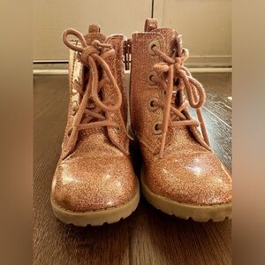 Old Navy Pink Glitter Boots, toddler size 8